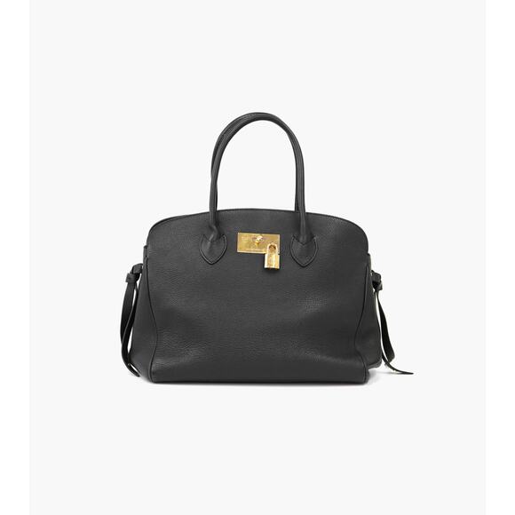 LOUIS VUITTON MM Black Leather Mila Tote Bag C-A33859 - Picture 1 of 1